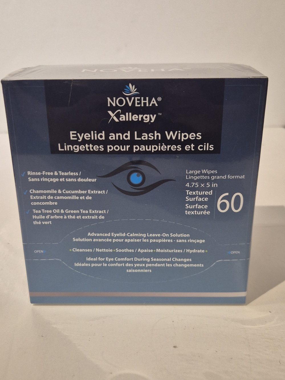 Noveha Xallergy Eyelid & Lash Wipes - 60 Count